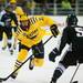 Michigan sophomore right wingman Zach Hyman skates with the puck on Friday. Daniel Brenner I AnnArbor.com